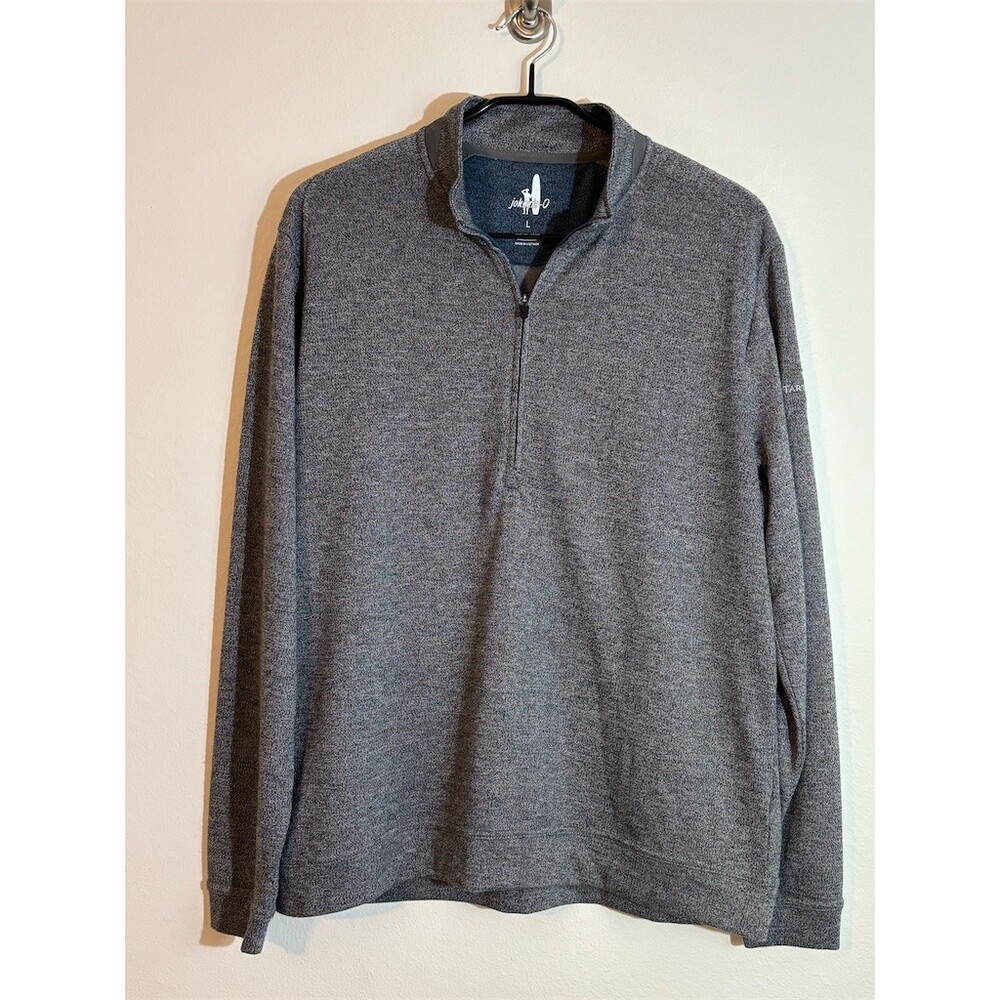 johnnie-O Reflex 1/4 Zip Golf Sweater Pullover Mens Large Gray Quarry